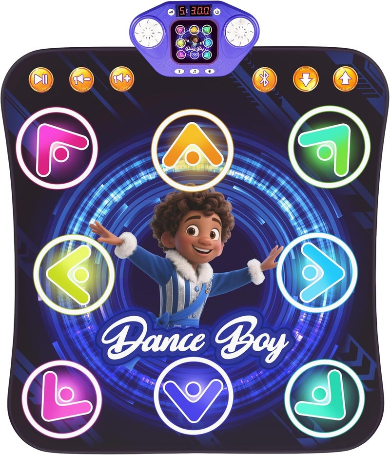 TooLion Dance Mat Toys for 3-12 Year Old Kids,Bluetooth Dance Pad with Light-Up 8 Keys,Interactive Dance Game with 4 Modes,Non-Slip & Built-in Music,Christmas Birthday Gift for Boys,Girls - Image 1